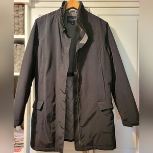 Lands End Womens Waterproof Squall Black Parka L